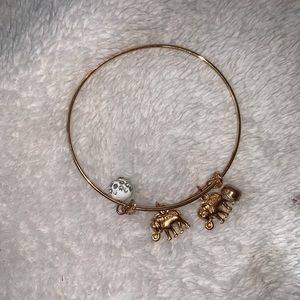 Gold Elephant Charm Bracelet